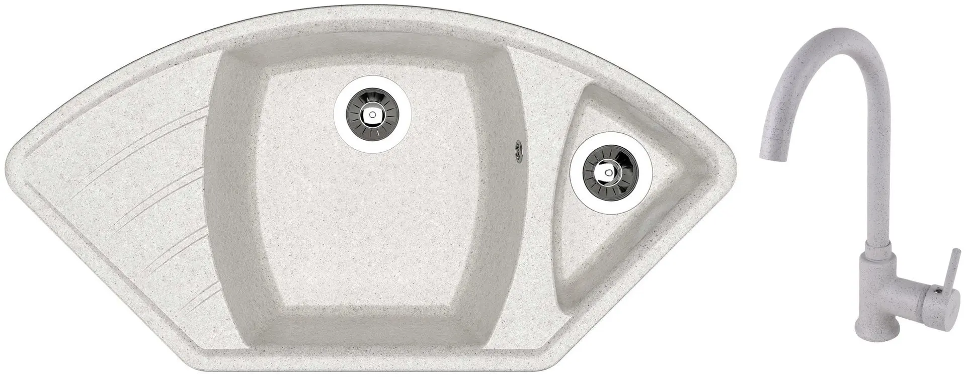 Кухонная мойка + смеситель Dr.Gans Gabi +SanDonna F7073 (Grey)
