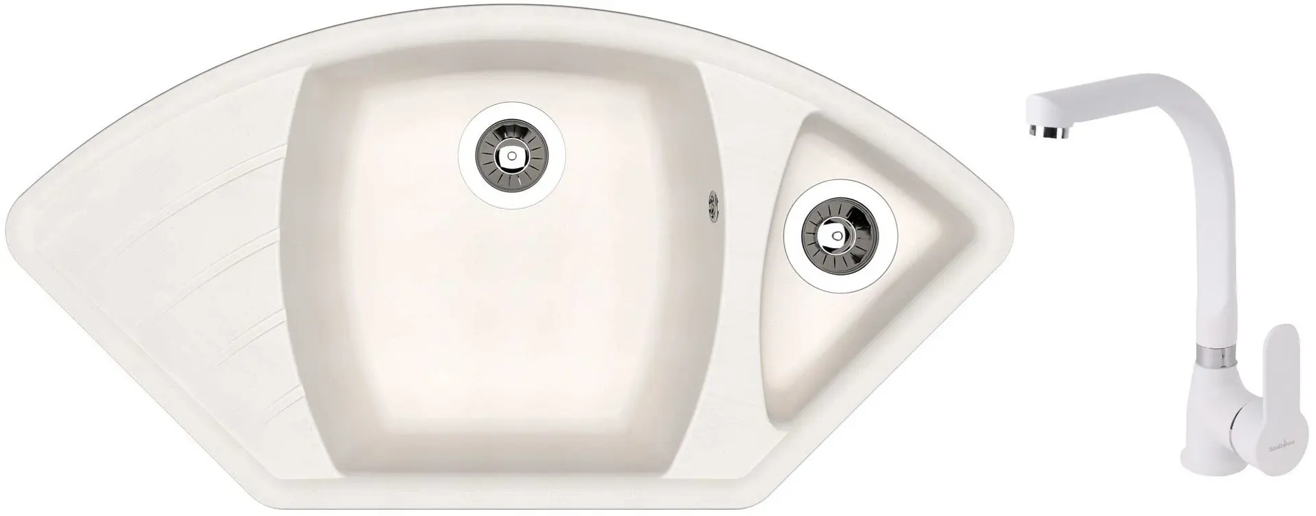 Chiuveta + baterie Dr.Gans Gabi +SanDonna F7103 (White)