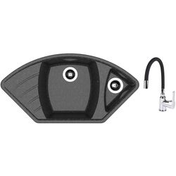 Кухонная мойка + смеситель Dr.Gans Gabi +SanDonna F9995 (Black)