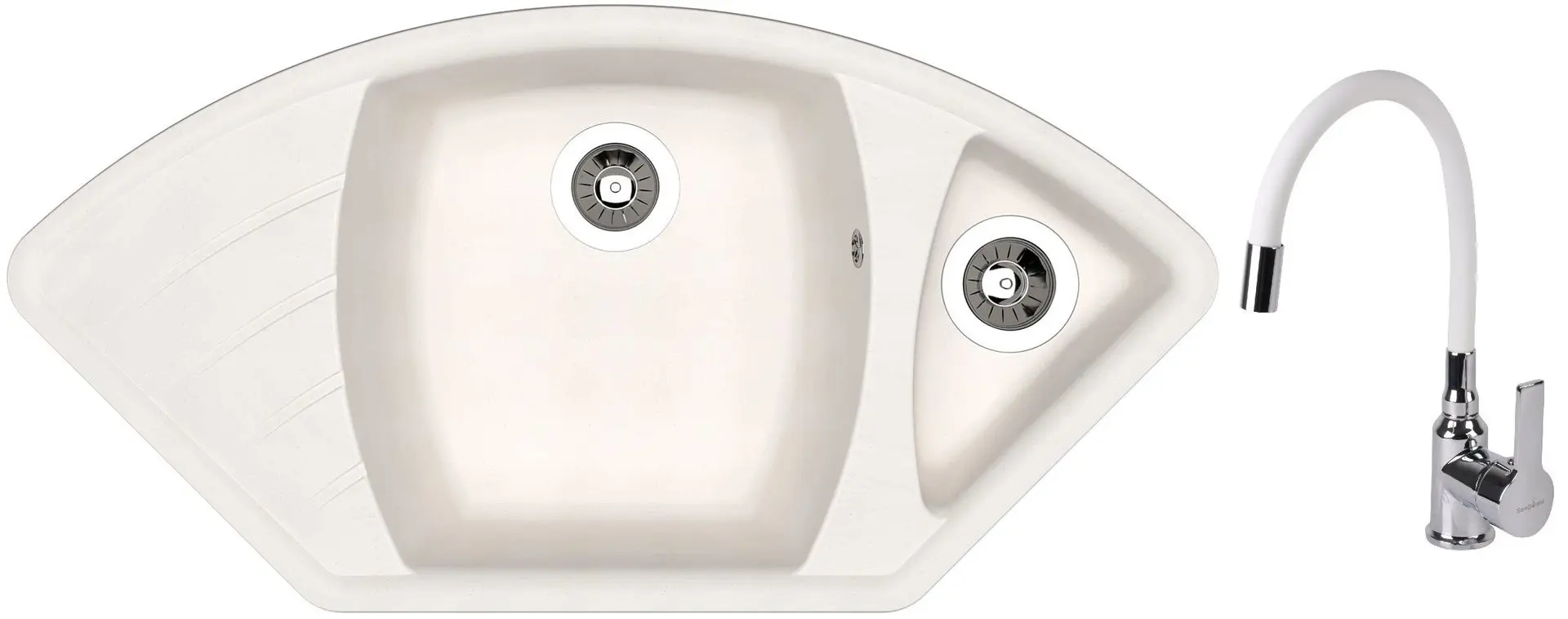 Chiuveta + baterie Dr.Gans Gabi +SanDonna F9995 (White)