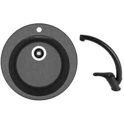 Кухонная мойка + смеситель Dr.Gans Gala+SanDonna F1069 (Black)