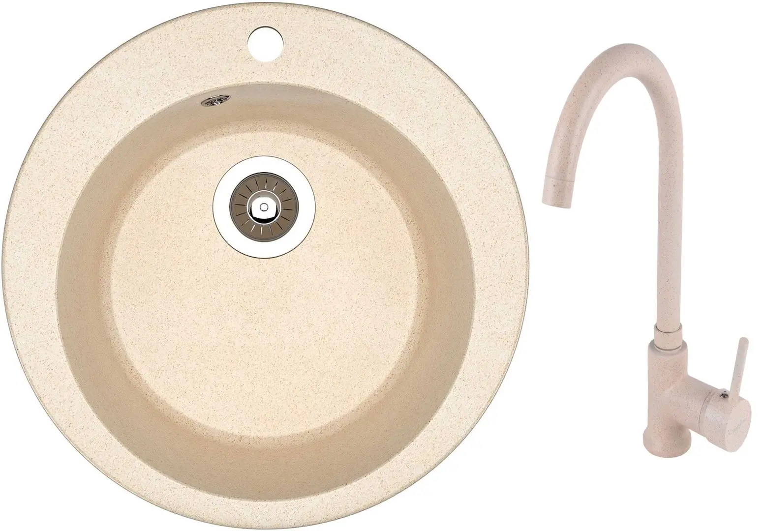 Кухонная мойка + смеситель Dr.Gans Gala + SanDonna F7073 (Beige)