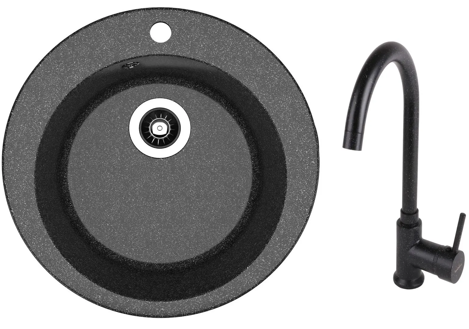 Кухонная мойка + смеситель Dr.Gans Gala + SanDonna F7073 (Black)