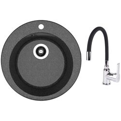 Кухонная мойка + смеситель Dr.Gans Gala+SanDonna F9995 (Black)