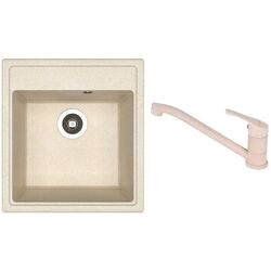 Кухонная мойка + смеситель Dr.Gans Nica 470+SanDonna F1066 (Beige)
