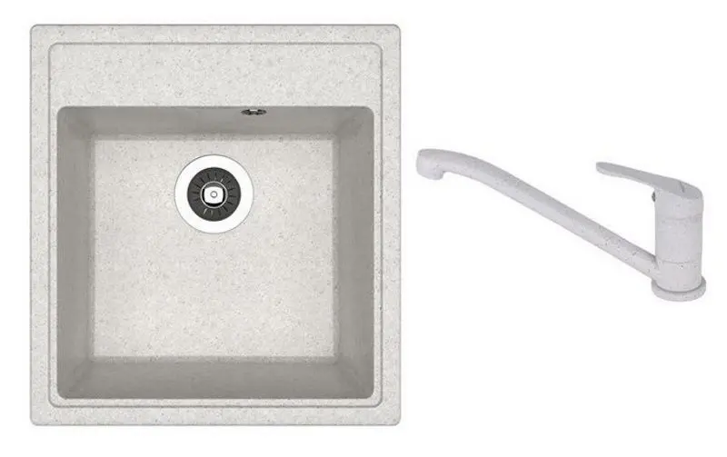 Chiuveta + baterie Dr.Gans Nica 470+SanDonna F1066 (Grey)