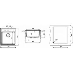 Chiuveta + baterie Dr.Gans Nica 470+SanDonna F1066 (White) Thumb