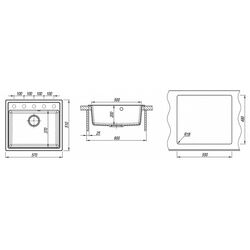 Кухонная мойка + смеситель Dr.Gans Nica 570+SanDonna F1066 (Grey) Thumb