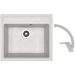Кухонная мойка + смеситель Dr.Gans Nica 570+SanDonna F1069 (Grey)