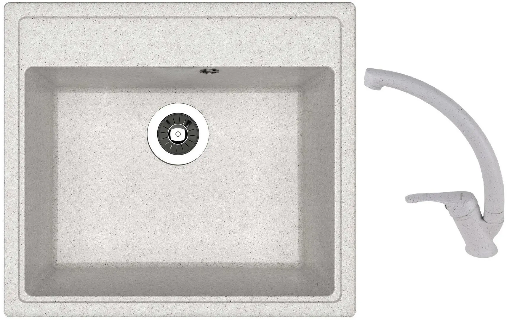 Кухонная мойка + смеситель Dr.Gans Nica 570+SanDonna F1069 (Grey)