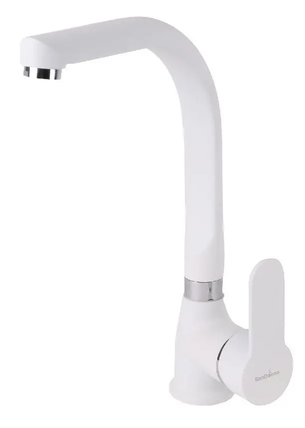 Кухонная мойка + смеситель Dr.Gans Nica 570+SanDonna F7103 (White) - 3