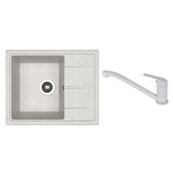 Кухонная мойка + смеситель Dr.Gans Nica 580+SanDonna F1066 (Grey)