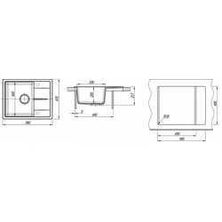 Кухонная мойка + смеситель Dr.Gans Nica 580+SanDonna F1066 (Grey) Thumb