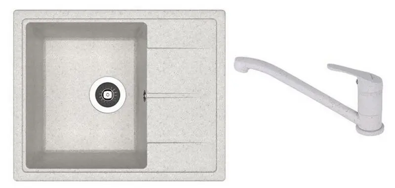 Кухонная мойка + смеситель Dr.Gans Nica 580+SanDonna F1066 (Grey)