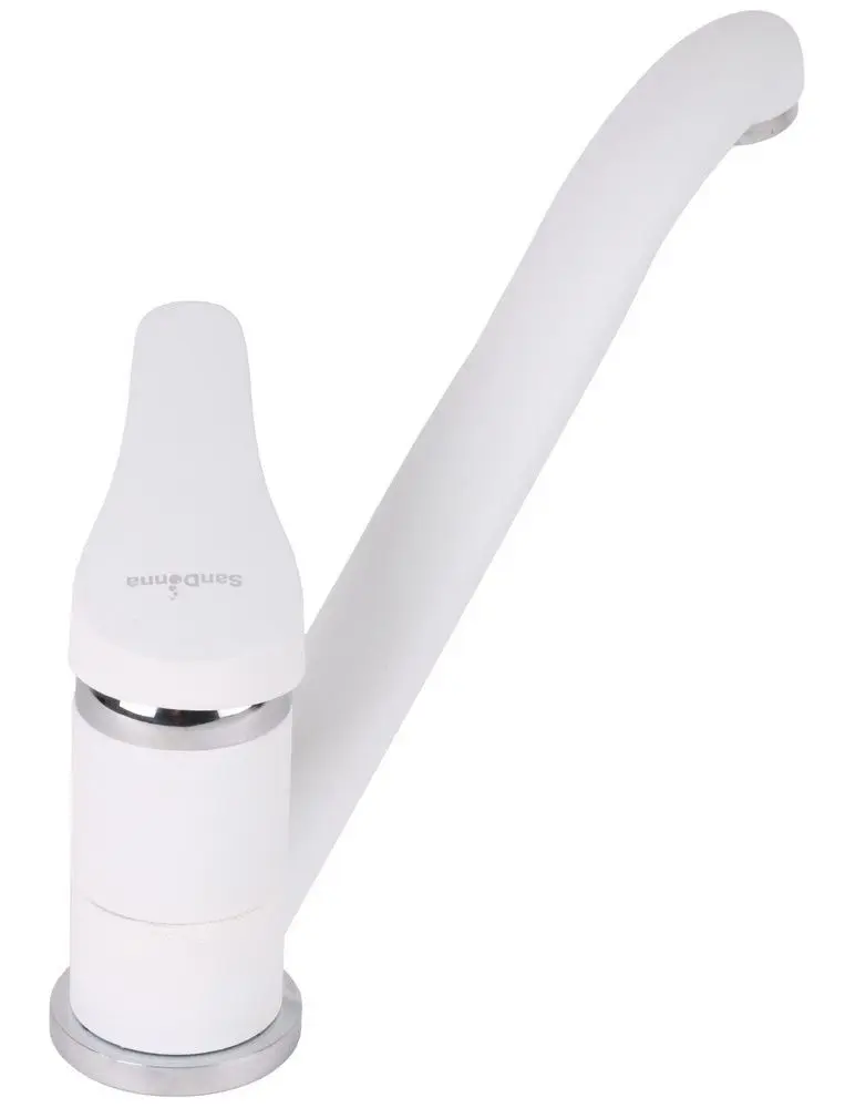 Кухонная мойка + смеситель Dr.Gans Nica 580+SanDonna F1066 (White) - 4