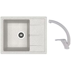 Кухонная мойка + смеситель Dr.Gans Nica 580+SanDonna F1069 (Grey)