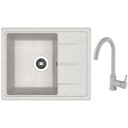 Кухонная мойка + смеситель Dr.Gans Nica 580+SanDonna F7073 (Grey)