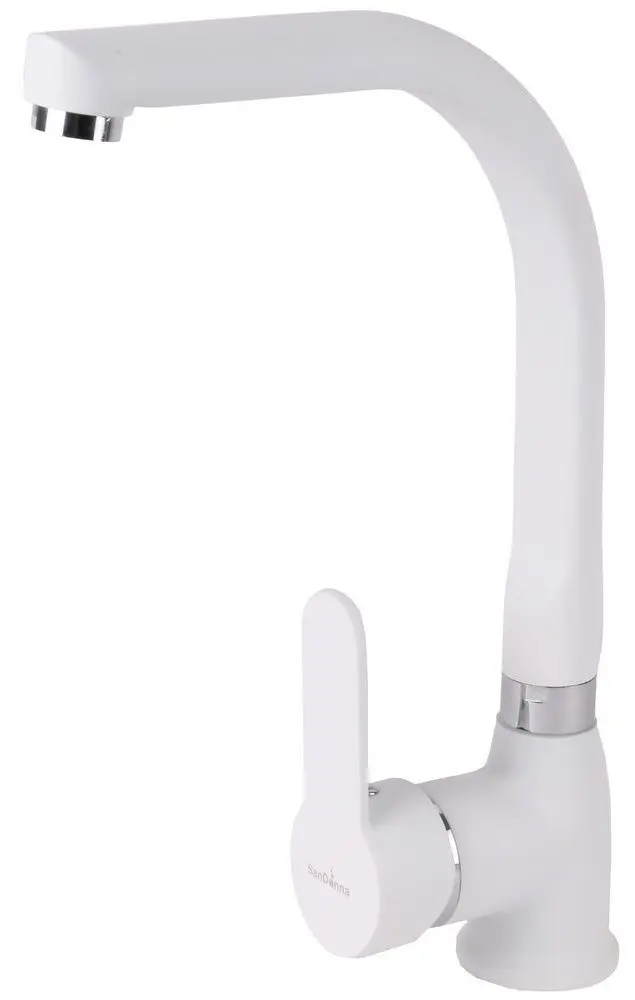 Кухонная мойка + смеситель Dr.Gans Nica 580+SanDonna F7103 (White) - 4