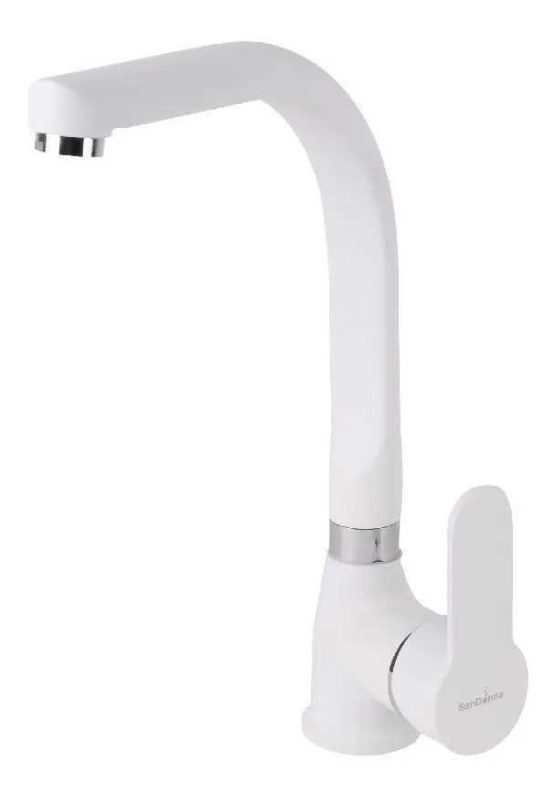 Кухонная мойка + смеситель Dr.Gans Nica 580+SanDonna F7103 (White) - 3