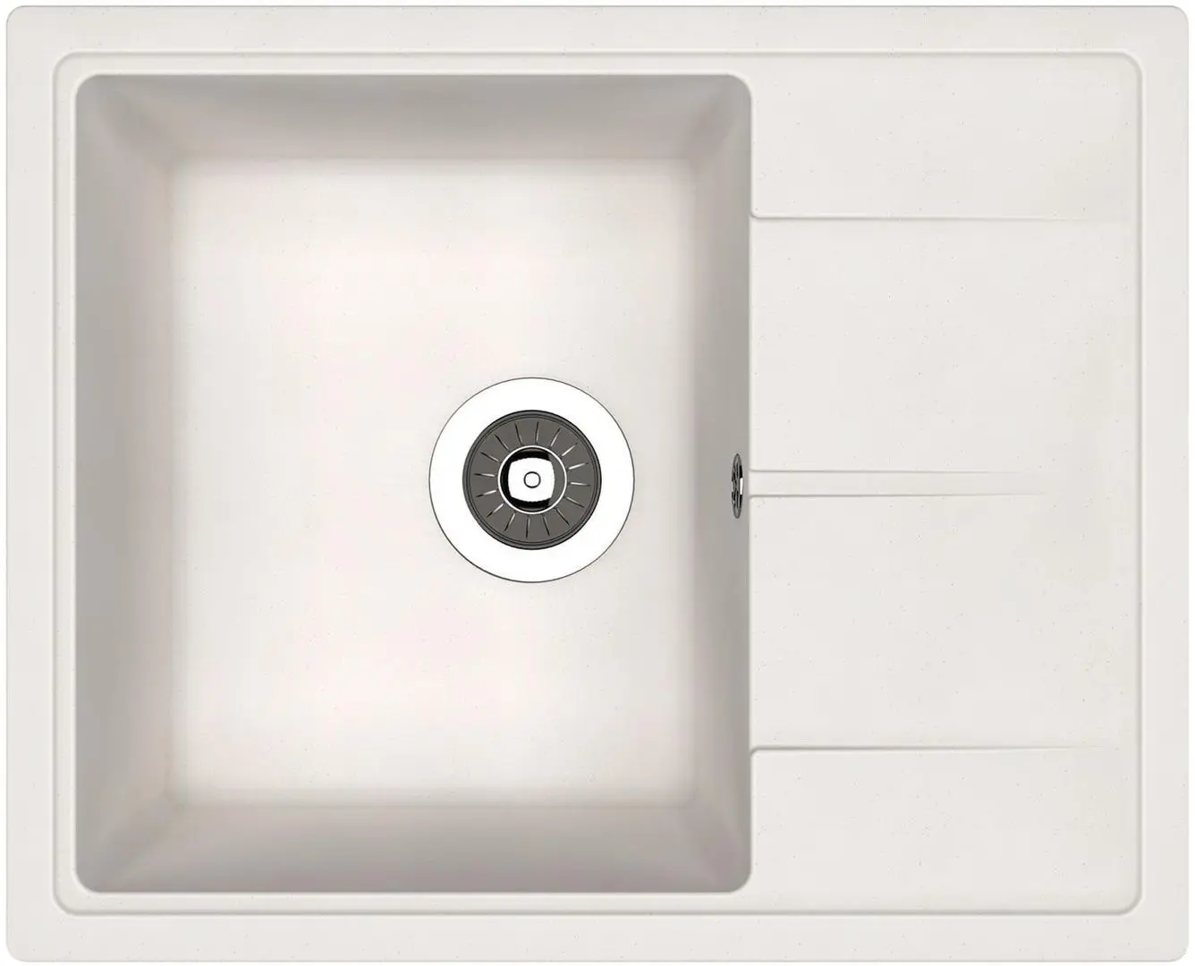 Кухонная мойка + смеситель Dr.Gans Nika 580+SanDonna F1069 (White) - 2