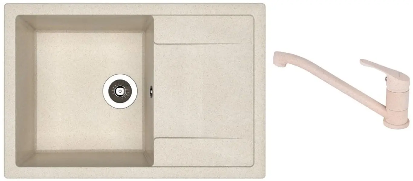 Chiuveta + baterie Dr.Gans Techno 760+SanDonna F1066 (Beige)