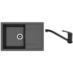 Кухонная мойка + смеситель Dr.Gans Techno 760+SanDonna F1066 (Black)