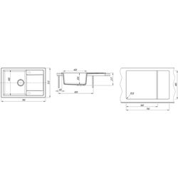 Chiuveta + baterie Dr.Gans Techno 760+SanDonna F1066 (Black) Thumb