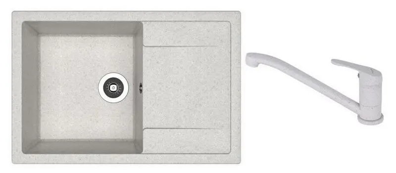 Chiuveta + baterie Dr.Gans Techno 760+SanDonna F1066 (Grey)