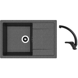 Кухонная мойка + смеситель Dr.Gans Techno 760+SanDonna F1069 (Black)