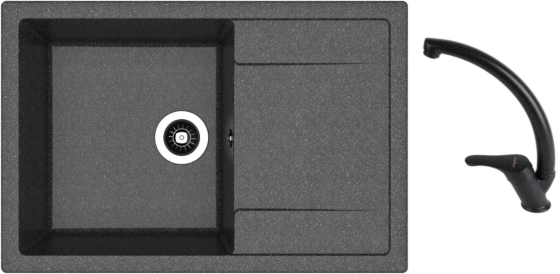 Chiuveta + baterie Dr.Gans Techno 760+SanDonna F1069 (Black)