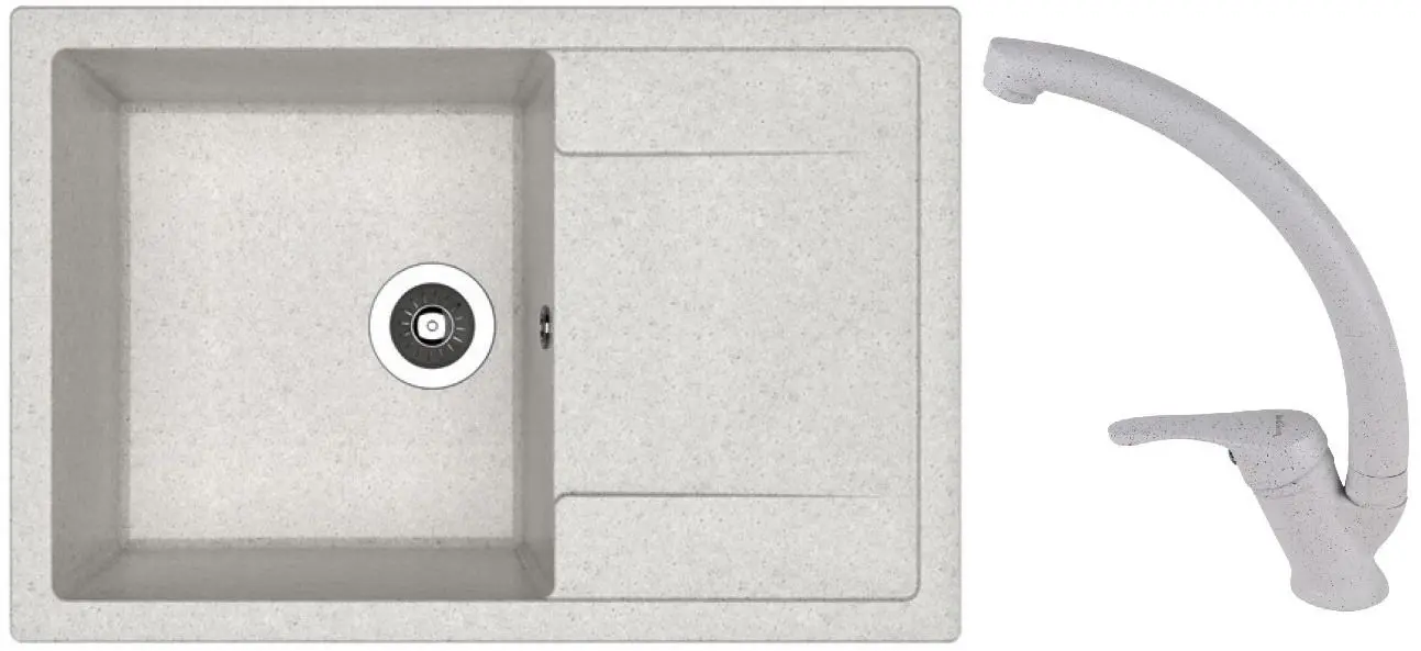 Chiuveta + baterie Dr.Gans Techno 760+SanDonna F1069 (Grey)