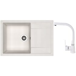 Chiuveta + baterie Dr.Gans Techno 760+SanDonna F7103 (White)