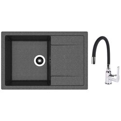 Chiuveta + baterie Dr.Gans Techno 760+SanDonna F9995 (Black)