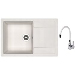 Chiuveta + baterie Dr.Gans Techno 760+SanDonna F9995 (White)