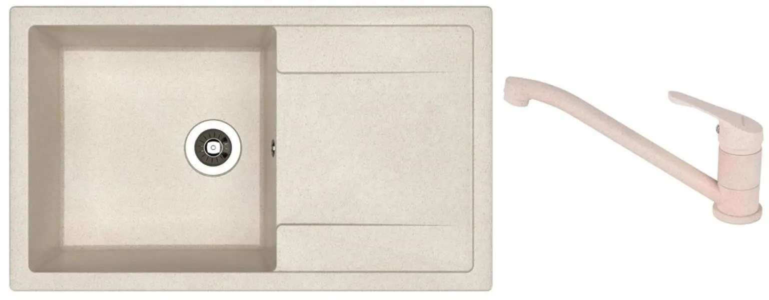 Chiuveta + baterie Dr.Gans Techno 860+SanDonna F1066 (Beige)