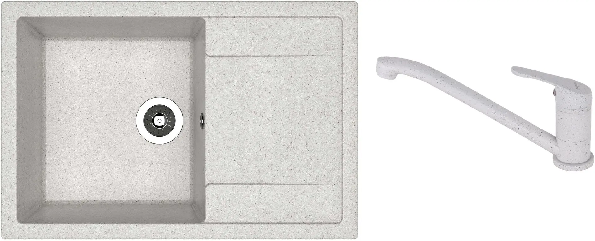 Кухонная мойка + смеситель Dr.Gans Techno 860+SanDonna F1066 (Grey)