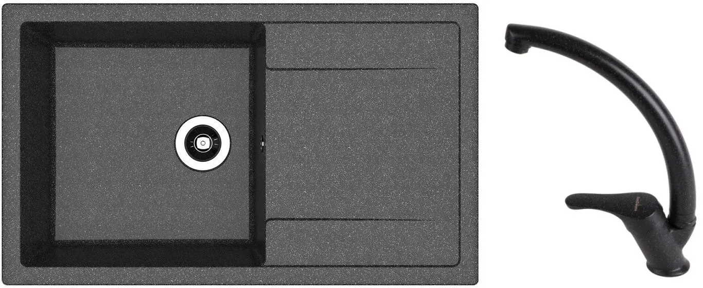 Chiuveta + baterie Dr.Gans Techno 860+SanDonna F1069 (Black)