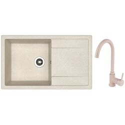 Chiuveta + baterie Dr.Gans Techno 860+SanDonna F7073 (Beige)