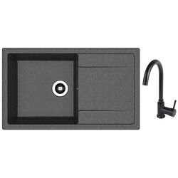 Chiuveta + baterie Dr.Gans Techno 860+SanDonna F7073 (Black)