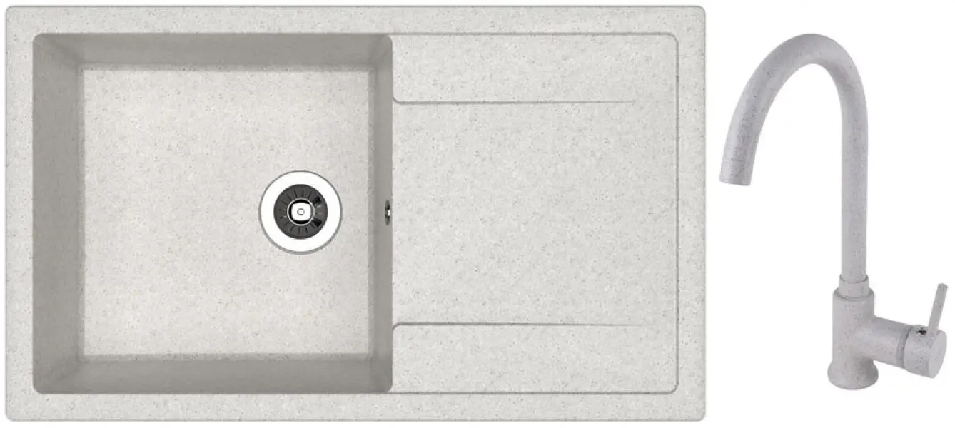 Кухонная мойка + смеситель Dr.Gans Techno 860+SanDonna F7073 (Grey)
