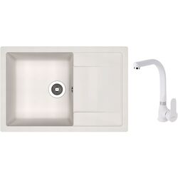 Chiuveta + baterie Dr.Gans Techno 860+SanDonna F7103 (White)