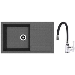 Chiuveta + baterie Dr.Gans Techno 860+SanDonna F9995 (Black)