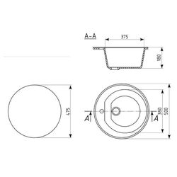 Chiuveta Ecostone ES-11-308 (Black) Thumb