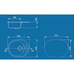 Кухонная мойка Elefant E-43-309 (Dark Gray) Thumb