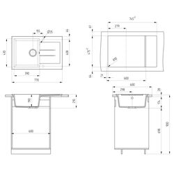Кухонная мойка Elefant E-57-309 (Dark Gray) Thumb