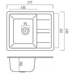 Chiuveta Elefant Premium ARIA 5850 (Metallic Black) Thumb
