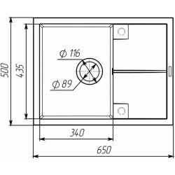 Chiuveta Elefant Premium Cripta 6550 (Grey) Thumb