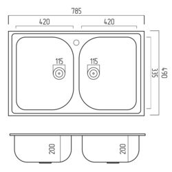Кухонная мойка Elefant Premium Equatoria 7950 (Black) Thumb