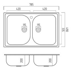 Chiuveta Elefant Premium Equatoria 7950 (Gray) Thumb