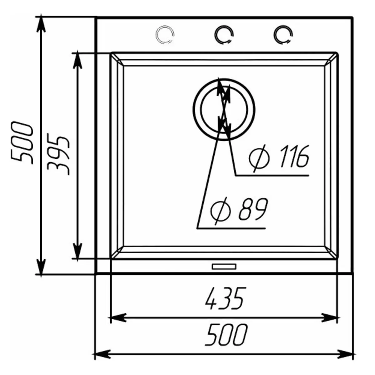 Кухонная мойка Elefant Premium Galax 5050 (Black Metallic)